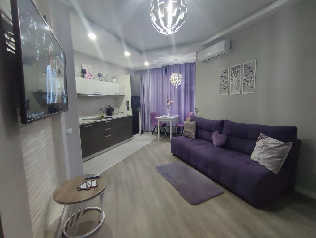 Дизайнерская 1-комнатная квартира с видом на город и парк