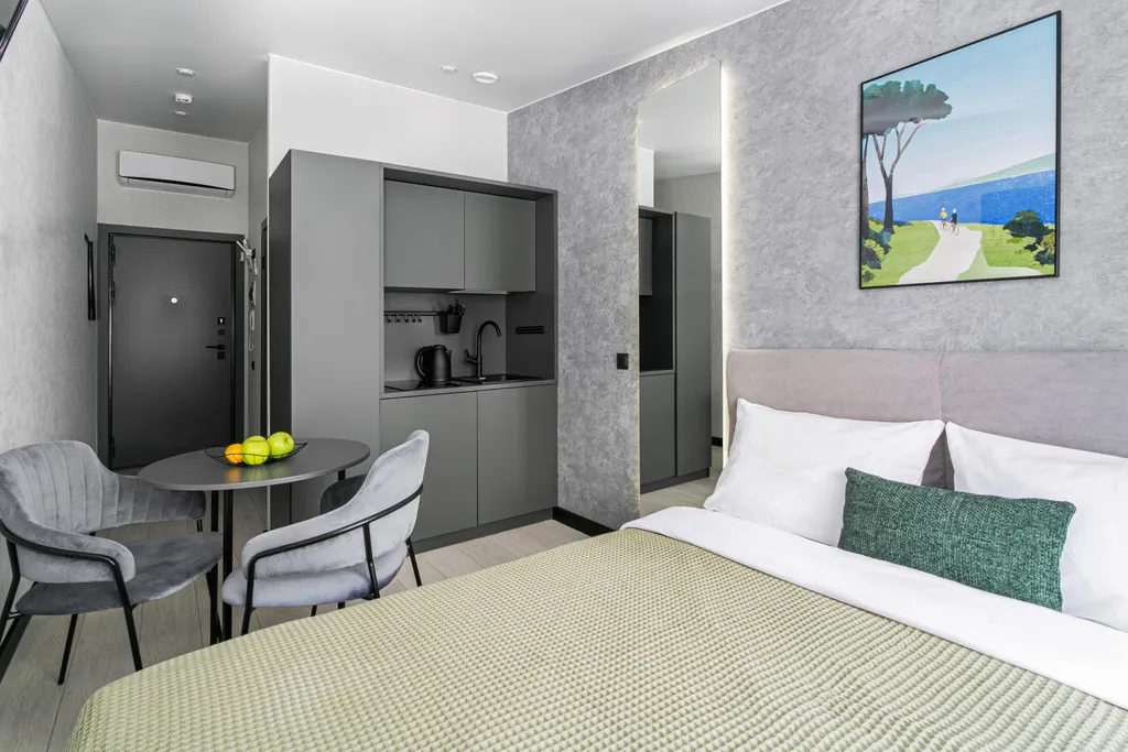 Квартира Квартира Студия в ЖК Park side в монохромном стиле — Санкт-Петербург