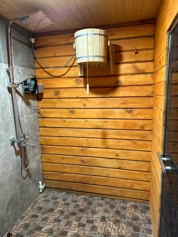 Дом-баня с бассейном и чаном