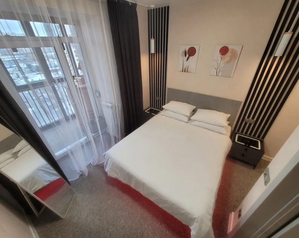 Квартира-студия с фитобочкой и джакузи с панорамным видом в ЖК Scandis — аренда посуточно в Красноярск