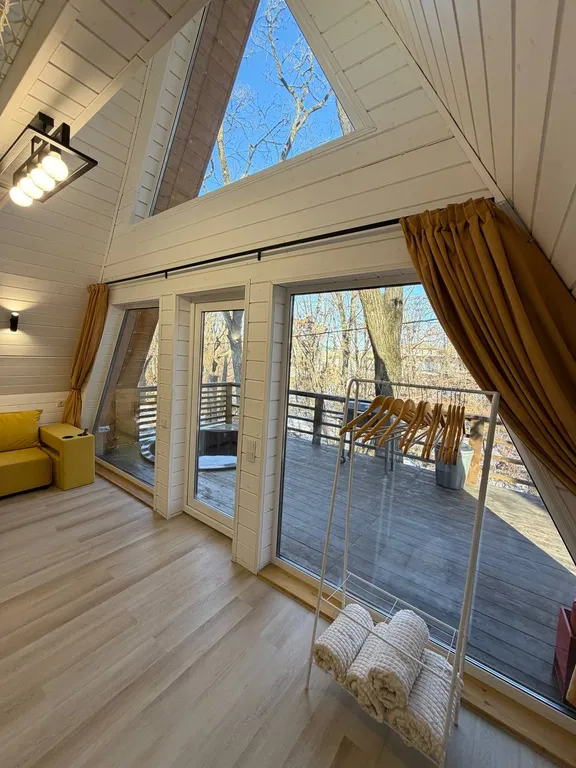 Дом A-Frame с купелью для Вашего уютного отдыха