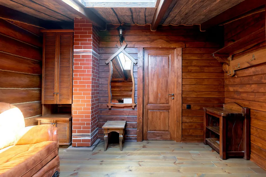 Шале с баней бассейном и видом на озеро