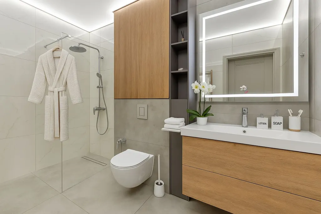 Квартира в элитном ЖК с плетеной мебелью на балконе от Juls Apart