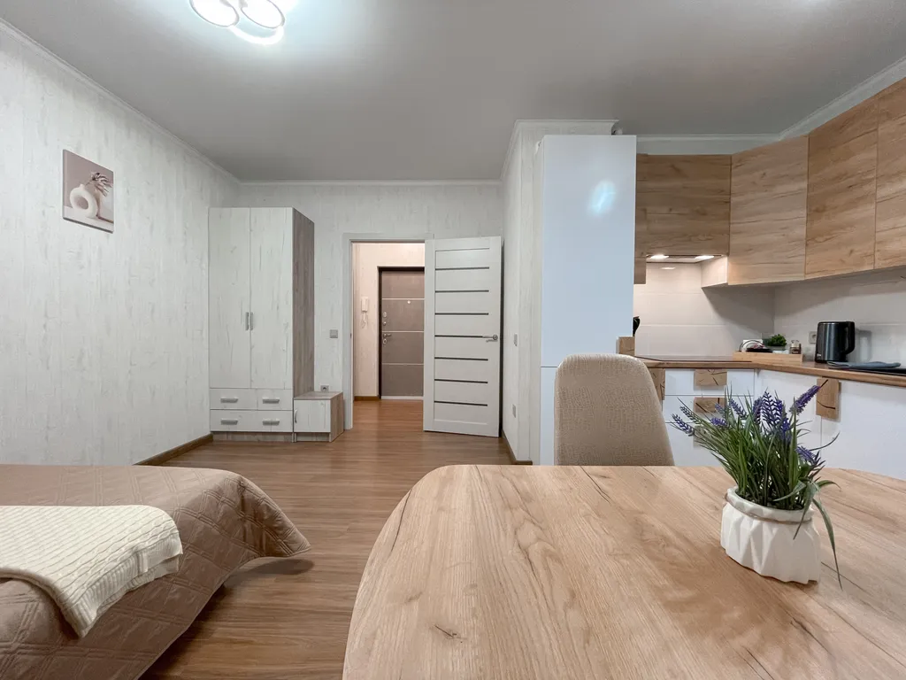 Уютная студия с встроенной кухней