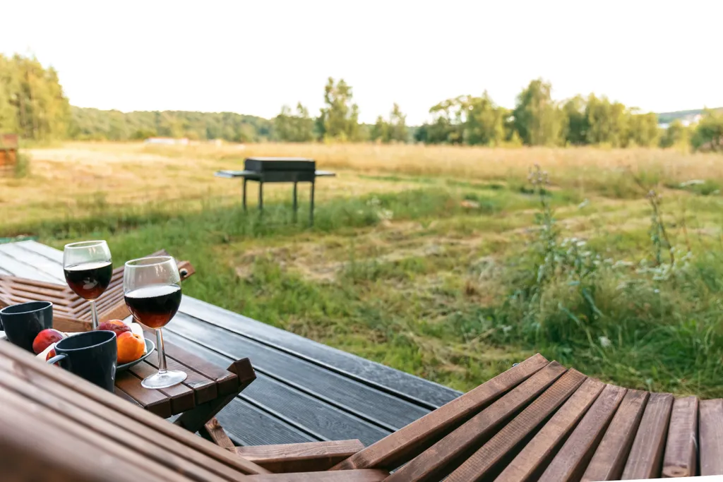 Papino village blue домик рядом с водопадом и лесом