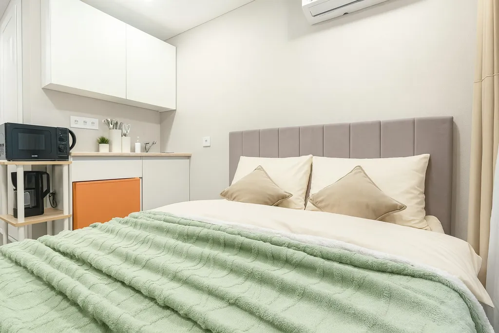 Уютная студия в апарт-отеле возле Дворца Спорта