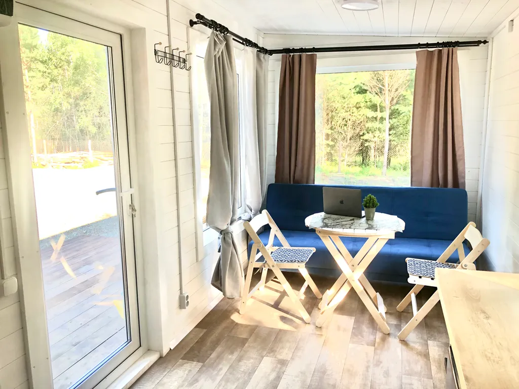 Современный модульный домик с кедровой баней