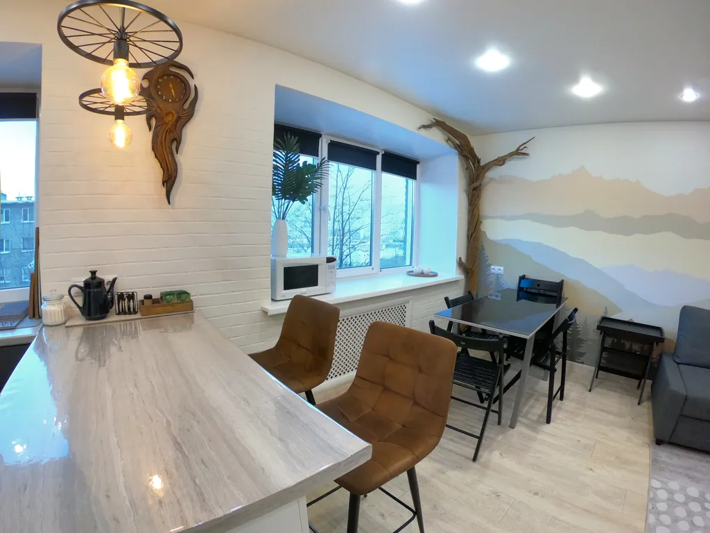 Комфортная современная квартира 7 минут пешком до склона