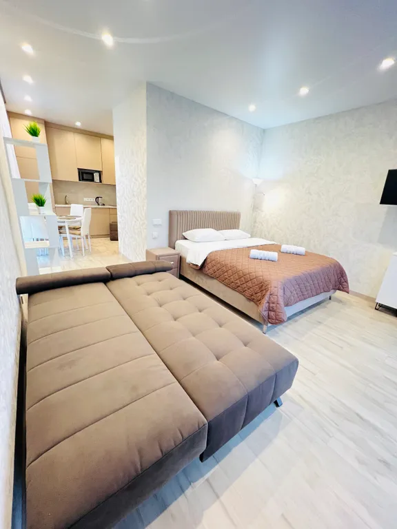 Студия на 5 человек с балконом и кухней