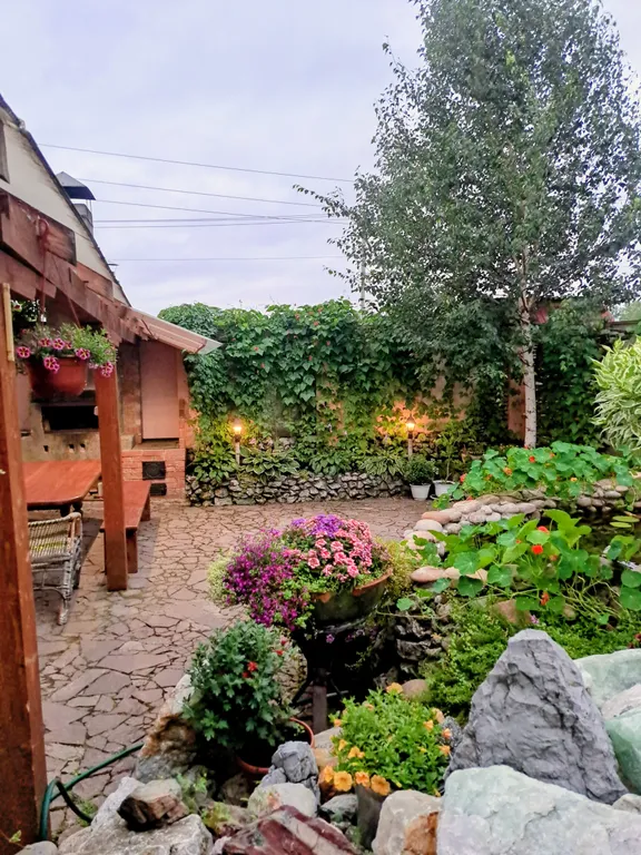 Дом Благодать в черте города с камином и баней на дровах