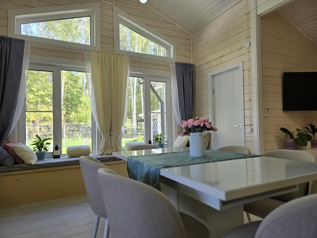 Уютный дом с баней у березового леса