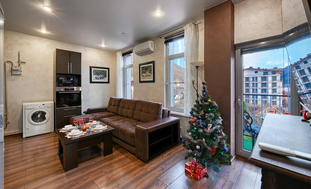 2-ком квартира с видом на горы, балкон и камином Я на Море