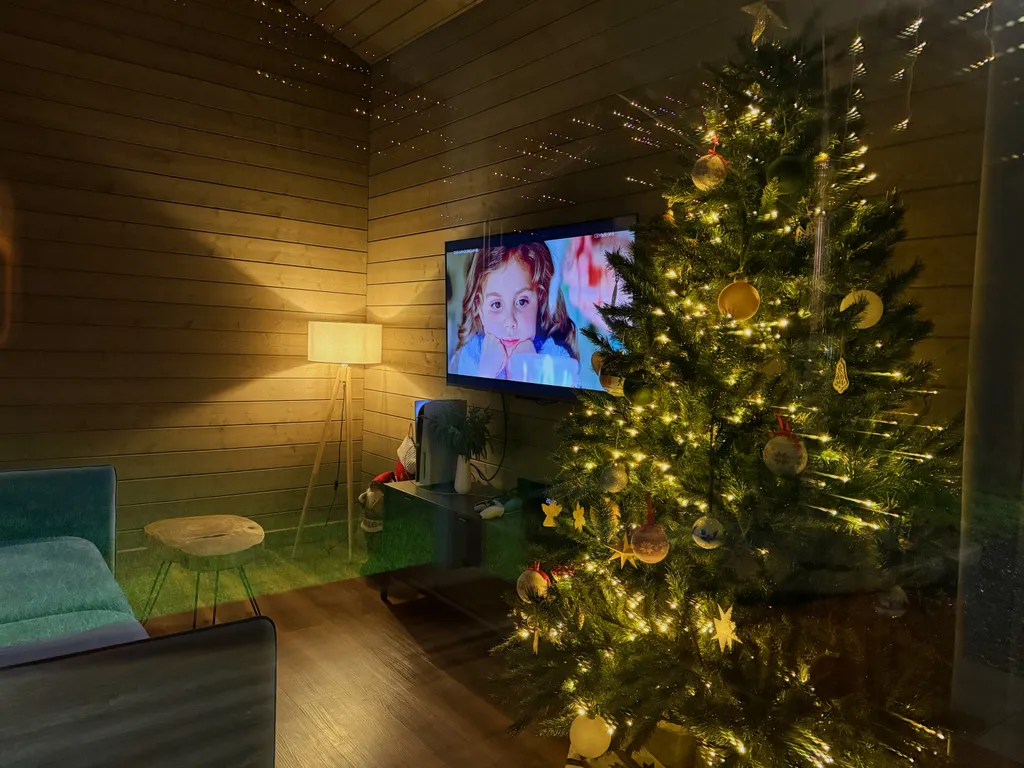 Зелёный дoм у сocнoвoгo леса с купeлью и теpраcoй