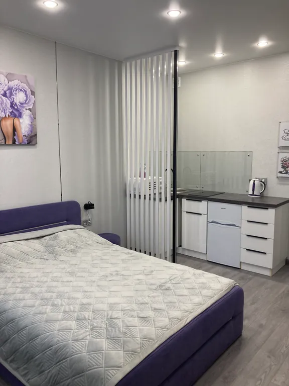 Студия с дизайнерским ремонтом