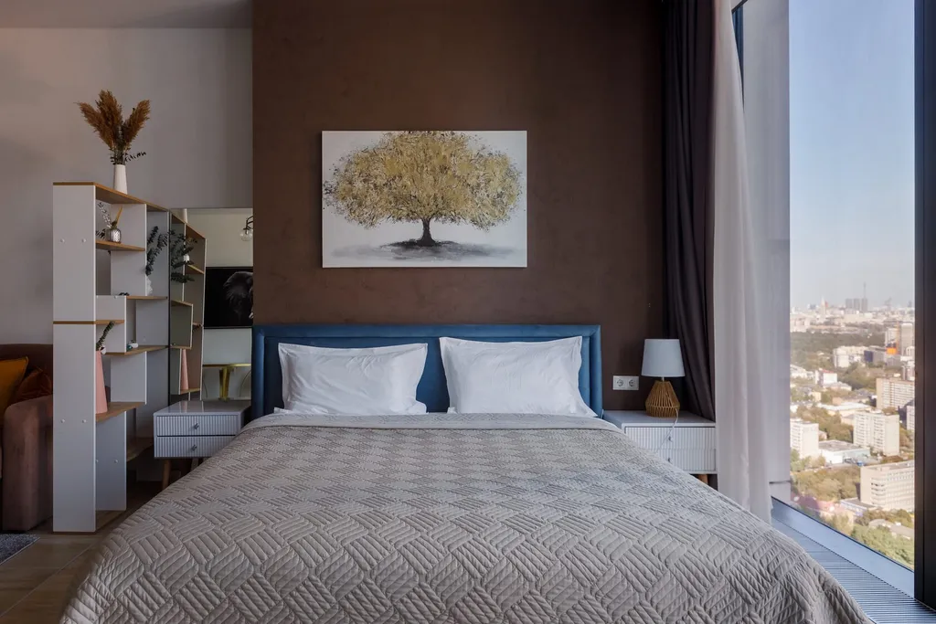 Студия в Москва-Сити с видом на башни