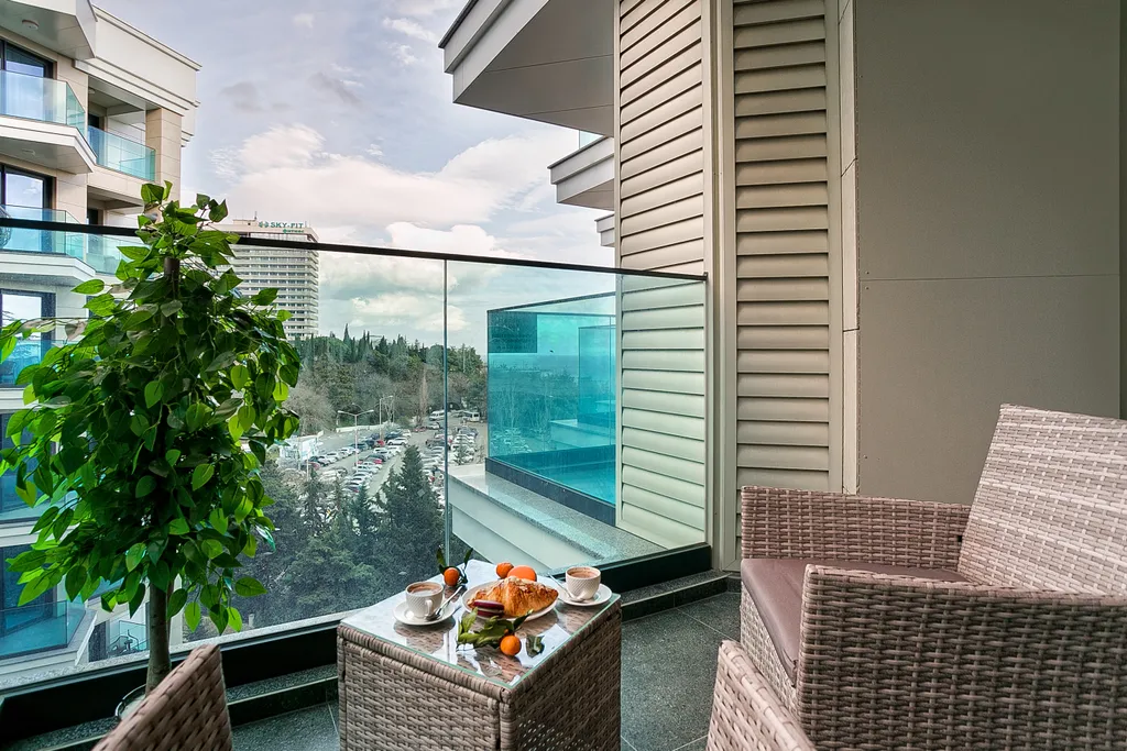 Апартаменты в Скай Плаза у моря с двумя террасами