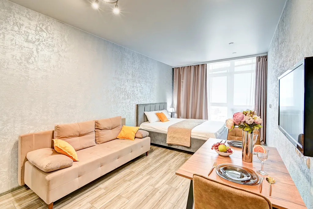 Квартира Квартира Уютная с панорамой на море,балконом, ванной,бассейном на территории ЖК — Адлер