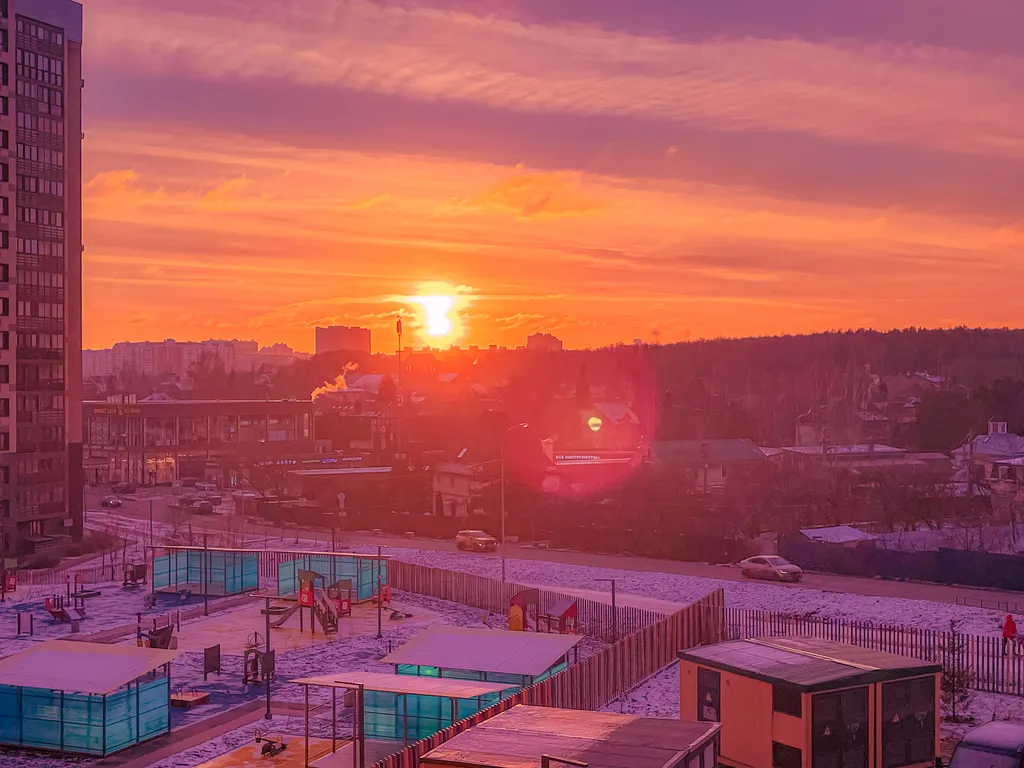 Студия для пары с видом на закат вблизи Сколково