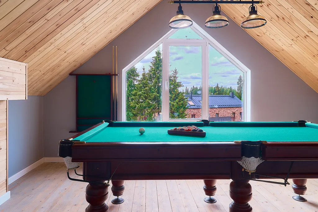 Коттедж Барнхаус с баней, бильярдом и видом на лес — Истра