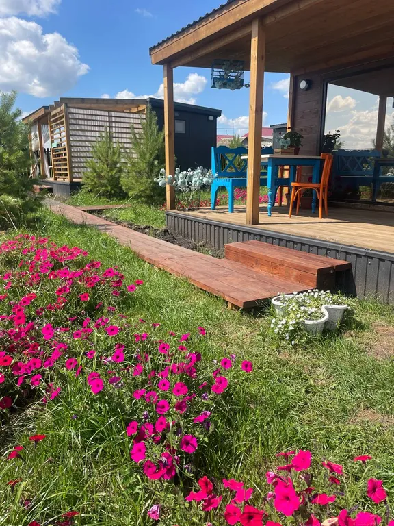 Дом-номер с террасой для двоих. Глэмпинг "улей"