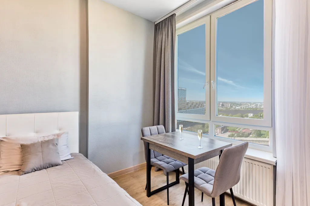 Квартира Квартира Светлая и уютная студия с видом на закаты — Нижний Новгород