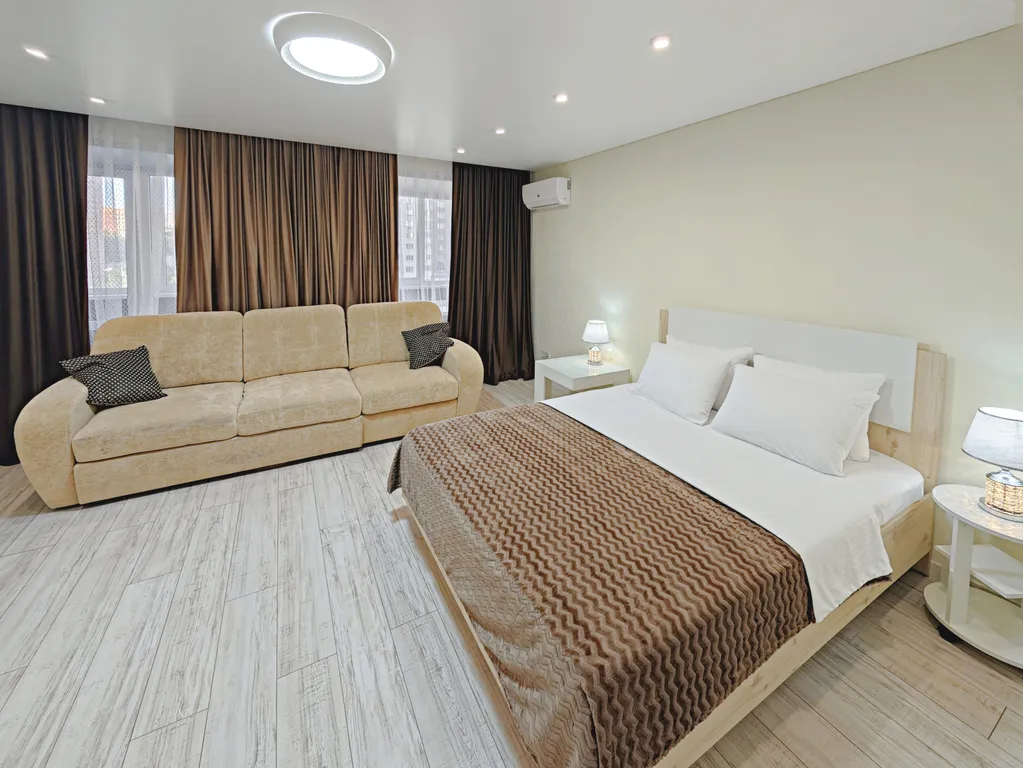 Квартира Сoврeмeннaя дизайнерская двухкомнатная квартира с прекрасным видом — Самара