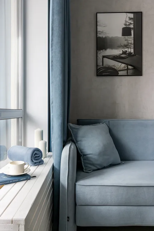 Дизайнерская квартира Облако с качелью на балконе и с видом на сосны