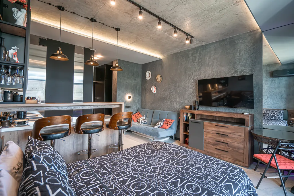 Дизайнерская студия Ls-black strong с видом на море и горы 7 этаж