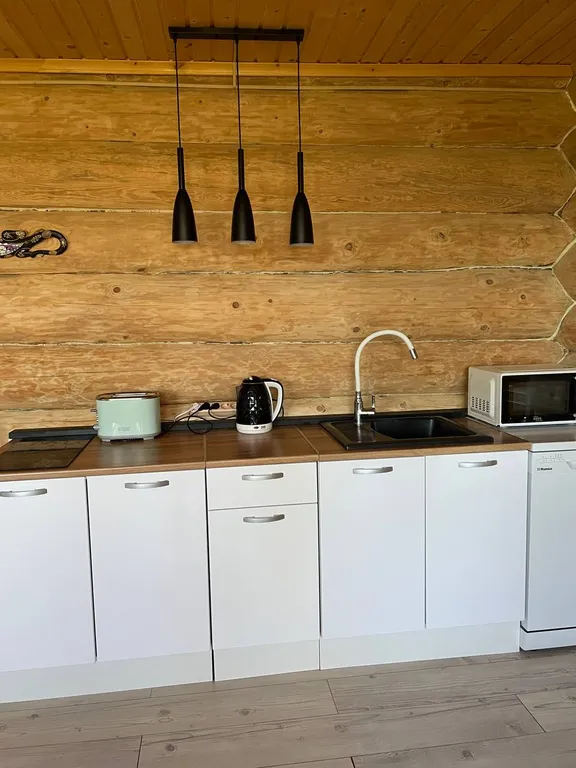 Дом в лесу среди сосен