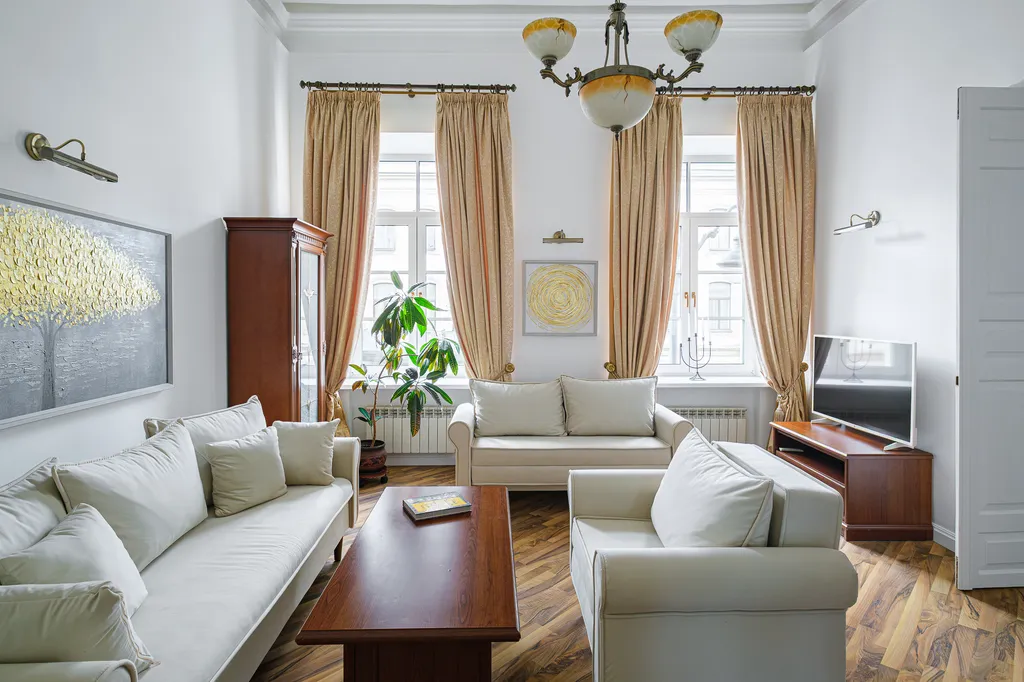 Элегантная квартира Delux с тремя спальнями, парковкой у Эрмитажа