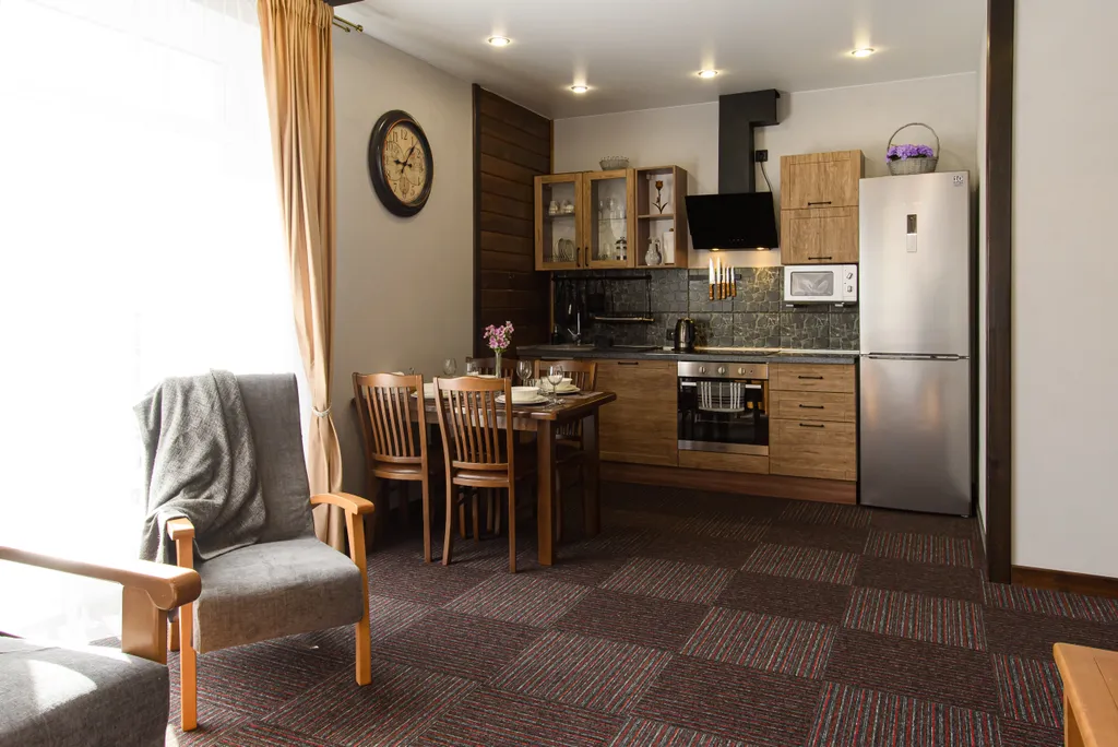 Апартамент на "5" (студия+спальня) № 505 с видом на трассы и долину