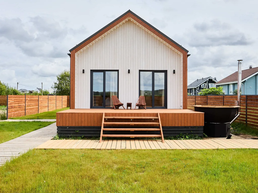 Коттедж Стильный панорамный дом с видом на бескрайние просторы — Пушкин