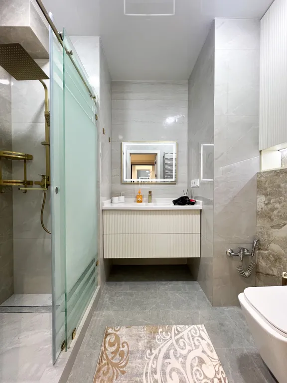 Уютная дизайнерская студия на 16 этаже в ЖК Modera Towers