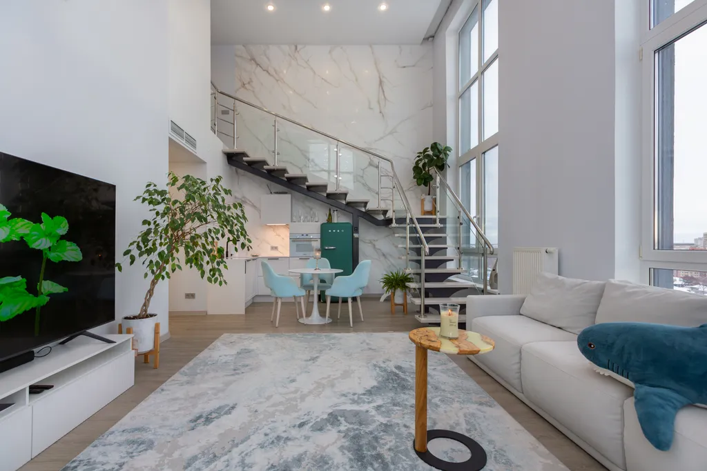 3-комнатная двухуровневая студия с видом на мост Влюбленных