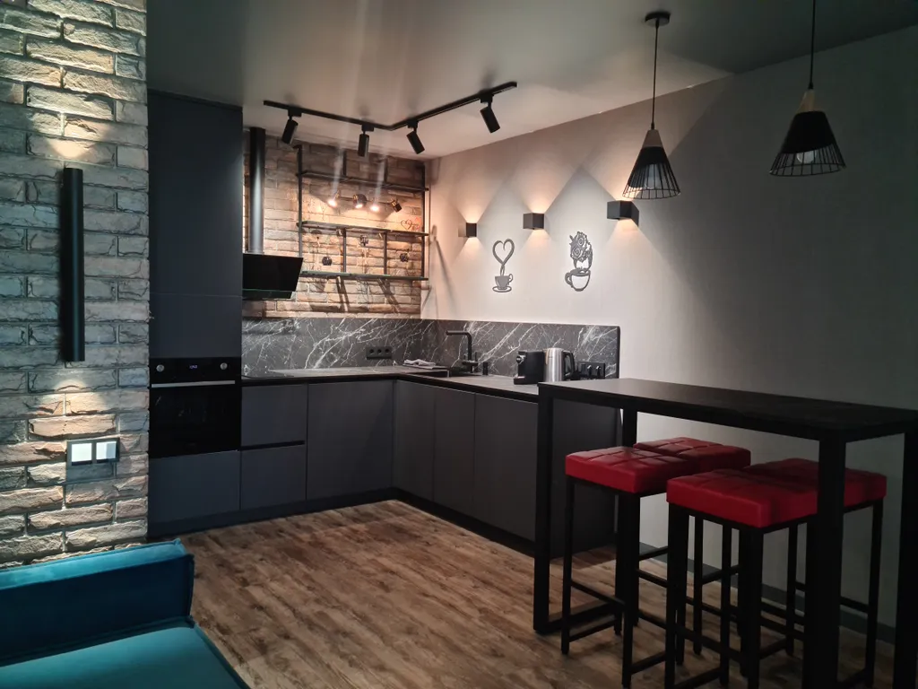 Дизайнерский Лофт с видом на закат