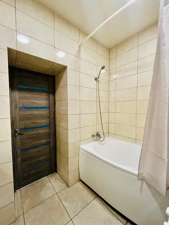 Однокомнатная квартира с диваном и тв на кухне