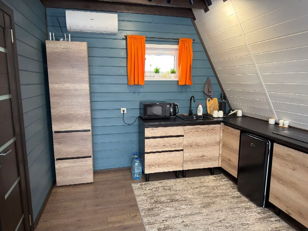 Дом-шале А-фрейм Счастье с баней у реки