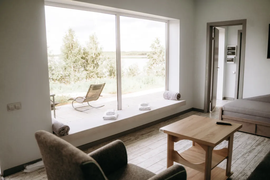 Панорамное шале с хаммамом на берегу водохранилища