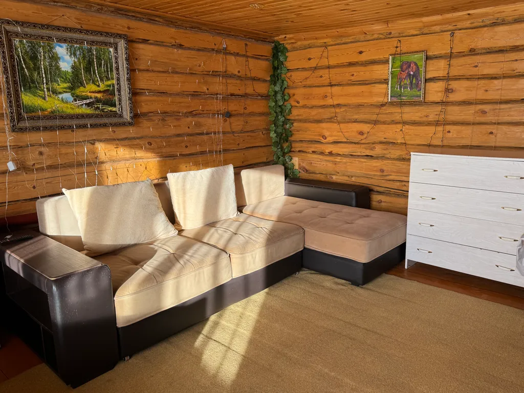 Коттедж Отдельный уютный бревенчатый дом с баней в Абзаково — аренда посуточно в Абзаково