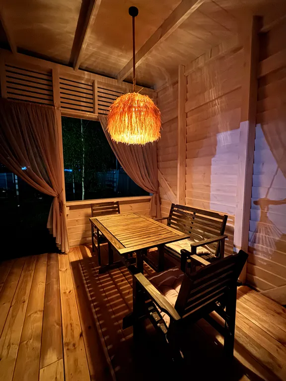 Уютный домик с банным чаном на территории