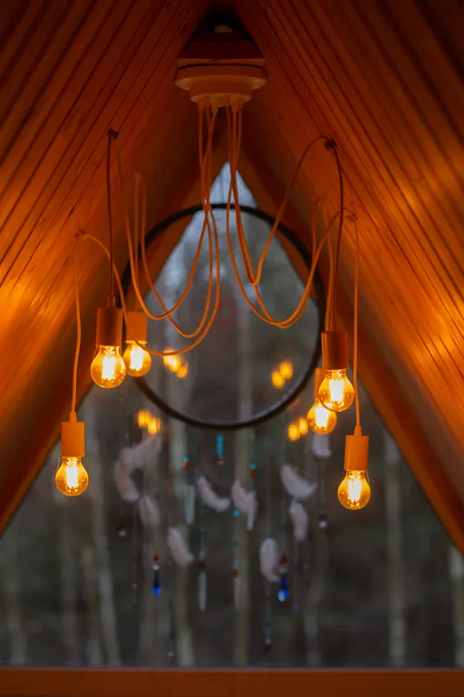 Гостевой домик A-frame в сосновом лесу