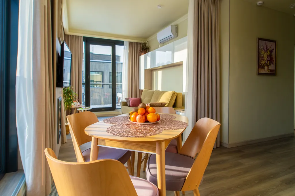 Апартаменты Охтапартлюкс с сауной и камином с 1 спальней и террасой