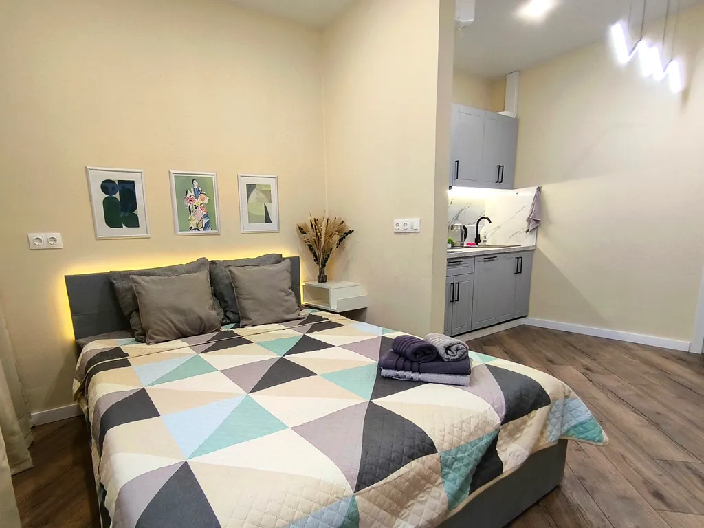 Квартира Квартира Уютная дизайнерская студия с кондиционером — Шушары