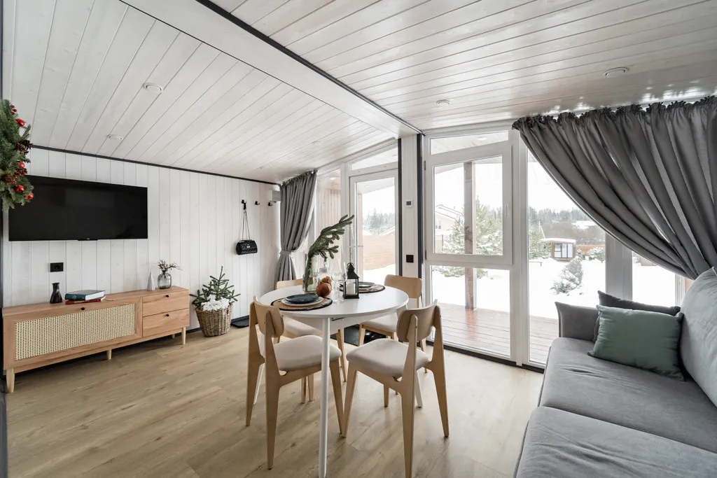 Семейный коттедж с 1 спальней с мангальной зоной