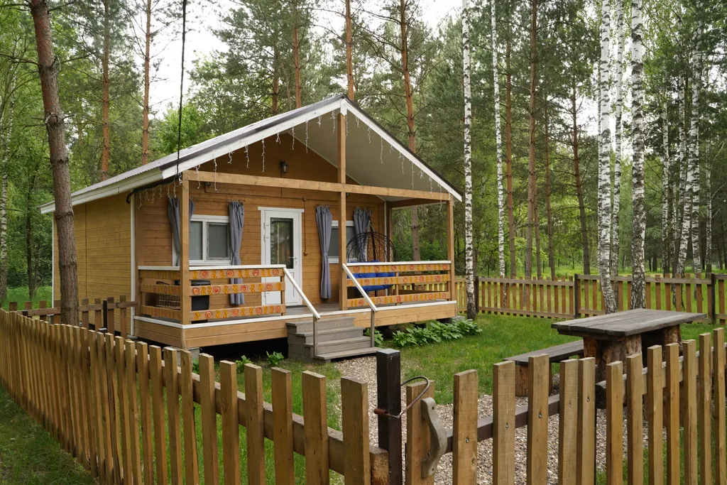 Отдых в лесу с баней и горячим чаном