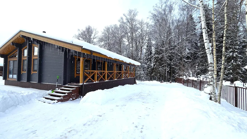 Дом у озера в лесу