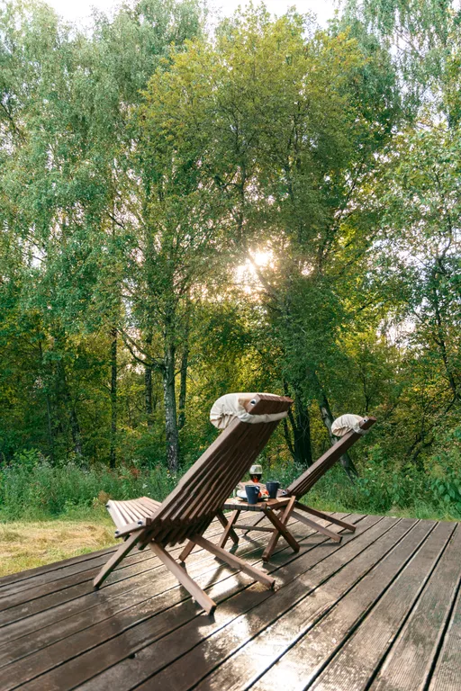 Papino village blue домик рядом с водопадом и лесом