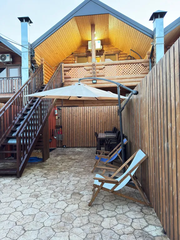 Домик у моря из бруса