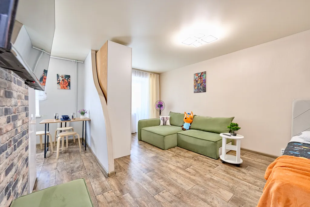 Однокомнатная квартира с балконом вместительность на 4 человека