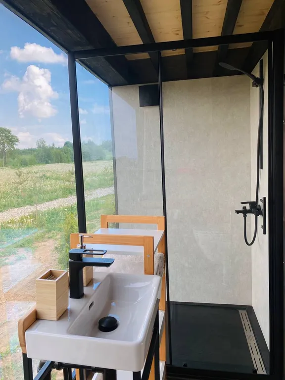 Модульный дом "фридом барн" с сибирским чаном